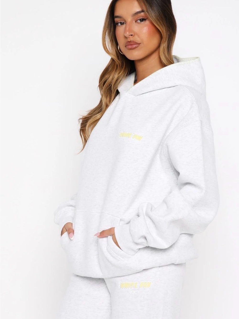 White Fox Vol. 1 Oversized Hoodie Grey Marle - Picture 10 of 11